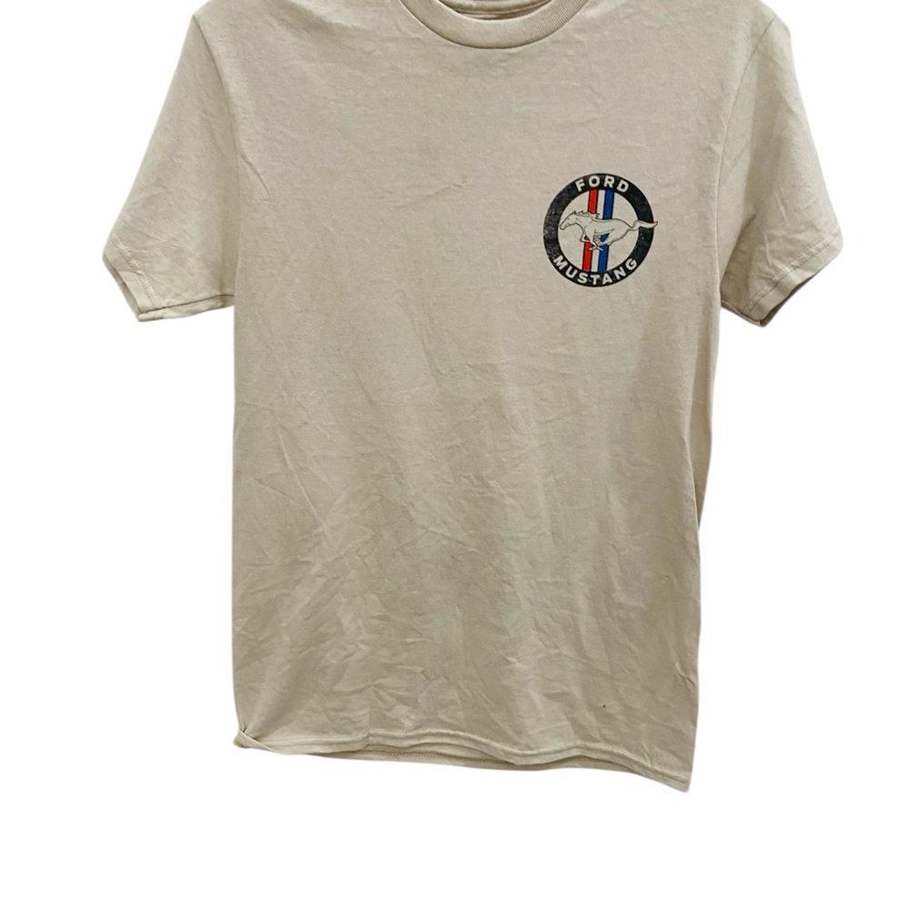 Ford Tan Short Sleeve Tee with Black Emblem